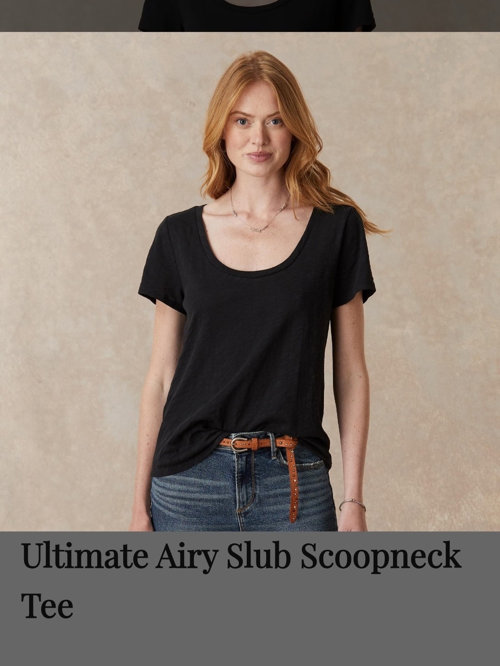 NWT Sundance Black Scoopneck Short-Sleeve Tee Size Small